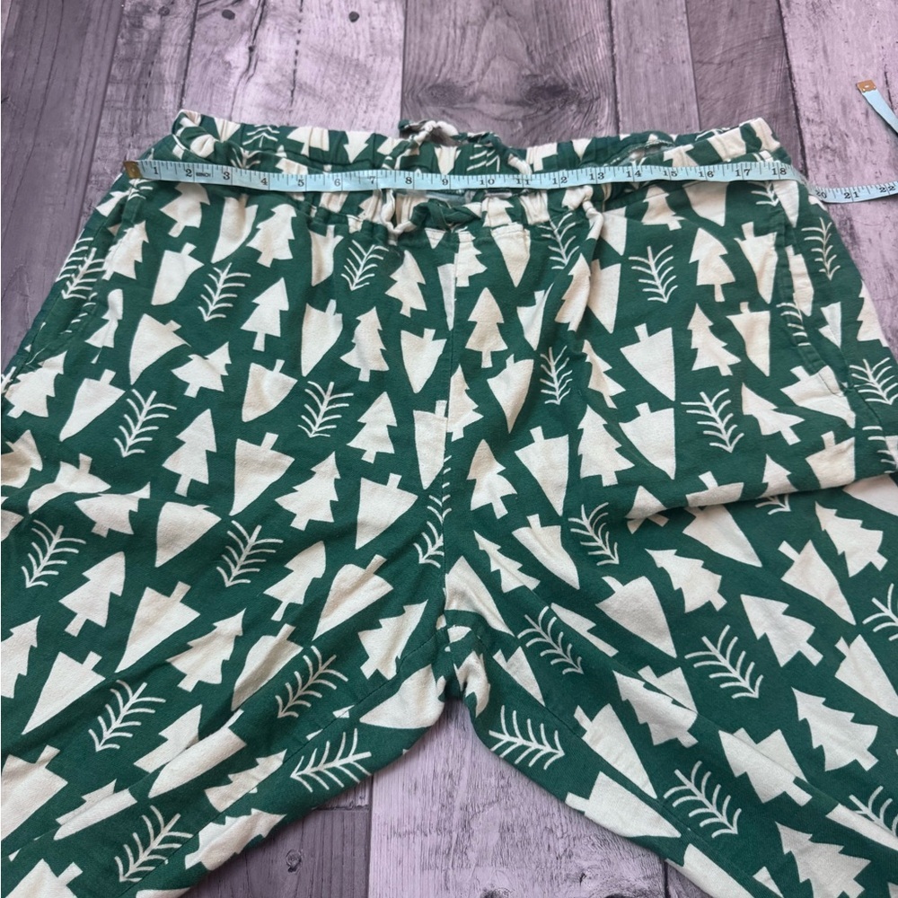 Hanna Andersson Pajama Bottoms Green Christmas Trees Unisex Large Holiday - Picture 8 of 9